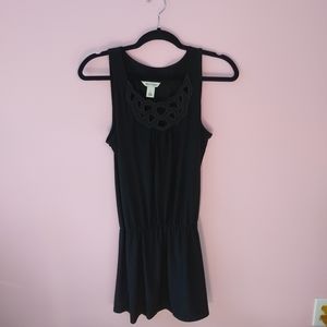 white house black market silky smoothe black dress